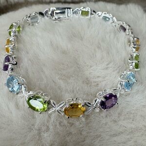 Vintage Sterling Silver Tennis Bracelet